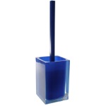 Toilet Brush, Gedy RA33-05, Decorative Square Blue Toilet Brush Holder